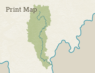 Huff Run Watershed Map